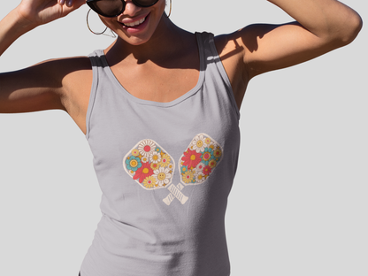 Pickleball Flower Paddle Tank